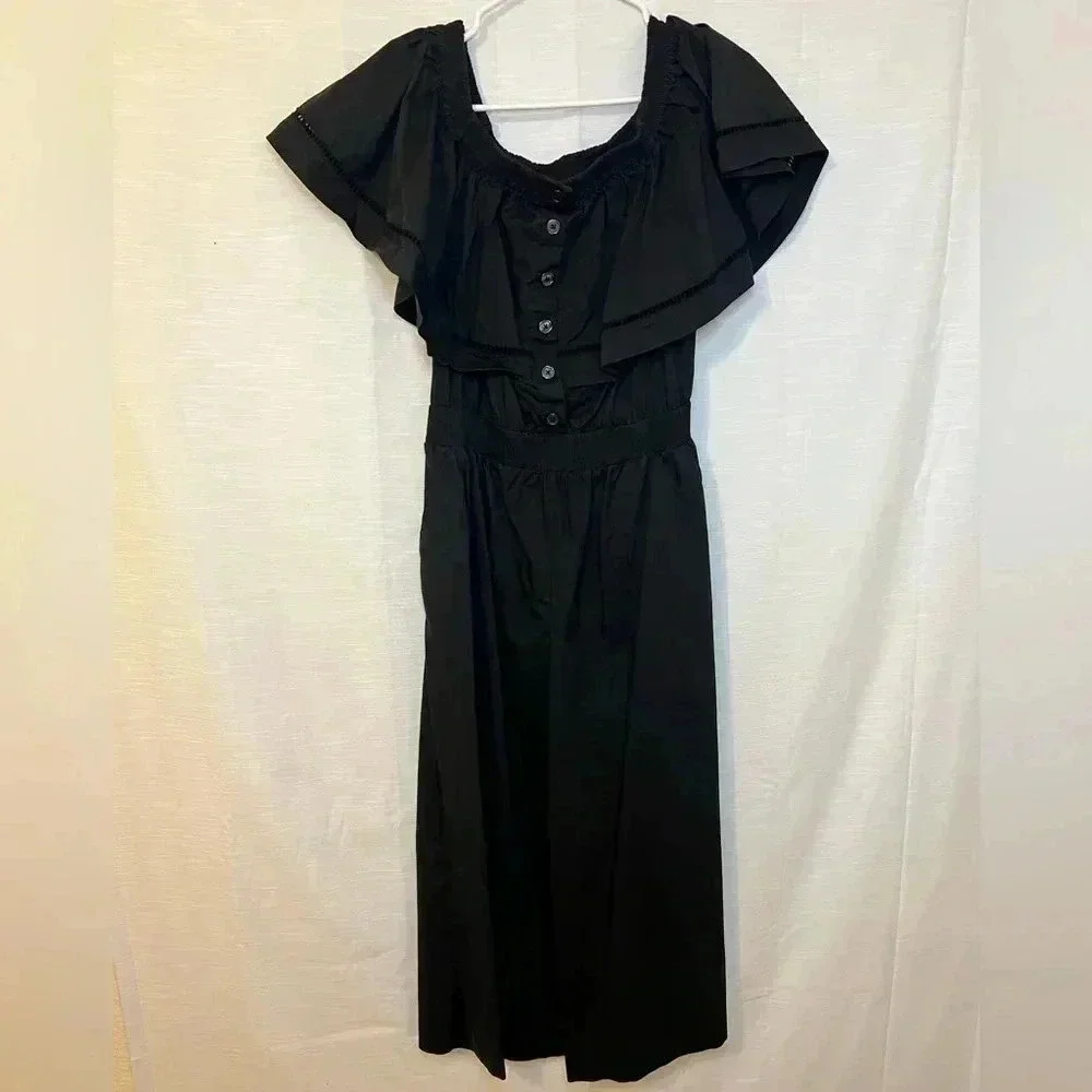 DONNA KARAN Off-The-Shoulder Jumpsuit Medium - Picture 2 of 13
